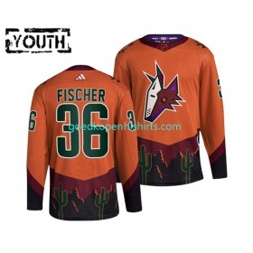 Arizona Coyotes CHRISTIAN FISCHER 36 Adidas 2022-2023 Reverse Retro Oranje Authentic Shirt - Kinderen